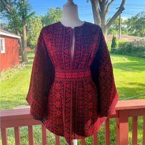 Elegant Heritage Embroidered Cape Timeless Style & Comfort